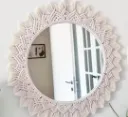 Trendy wall decor round Macrame Mirror for Bedroom Decor Handm...